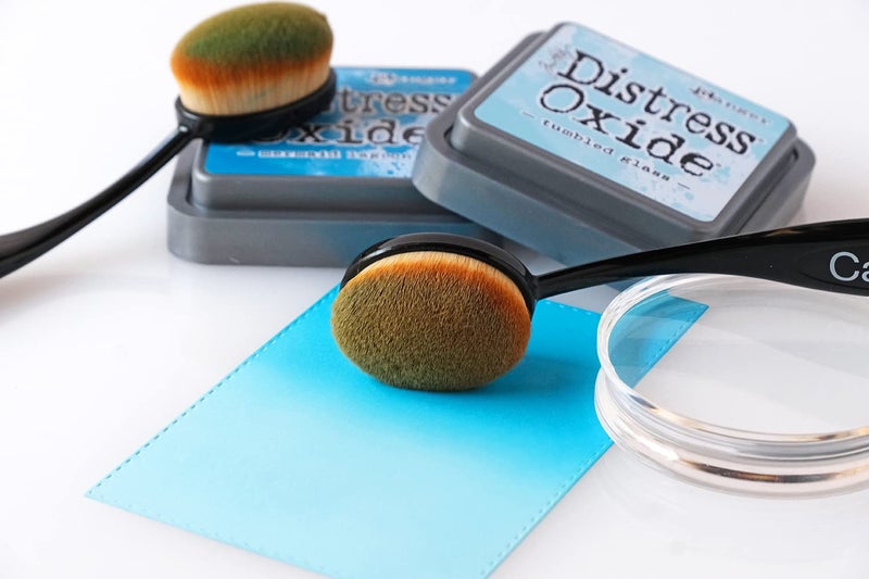 Tim Holtz Ranger Distress Oxide Ink Pad Bundle Includes 12 Popular Colors, 2 Carnora Blending Brushes, Total of 14 Items - Image 4