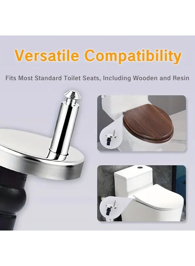 4pcs Stainless Steel Quick Release Toilet Seat Bolt Kit Easy Installation No Tools - Image 3