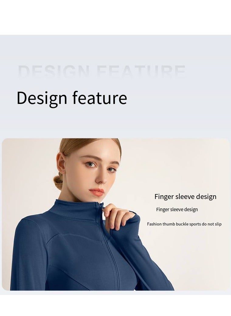 general Quick-Dry Slim Fit Yoga Jacket – Women's Breathable Workout Top for Running & Gym，Yoga Jacket - Image 3