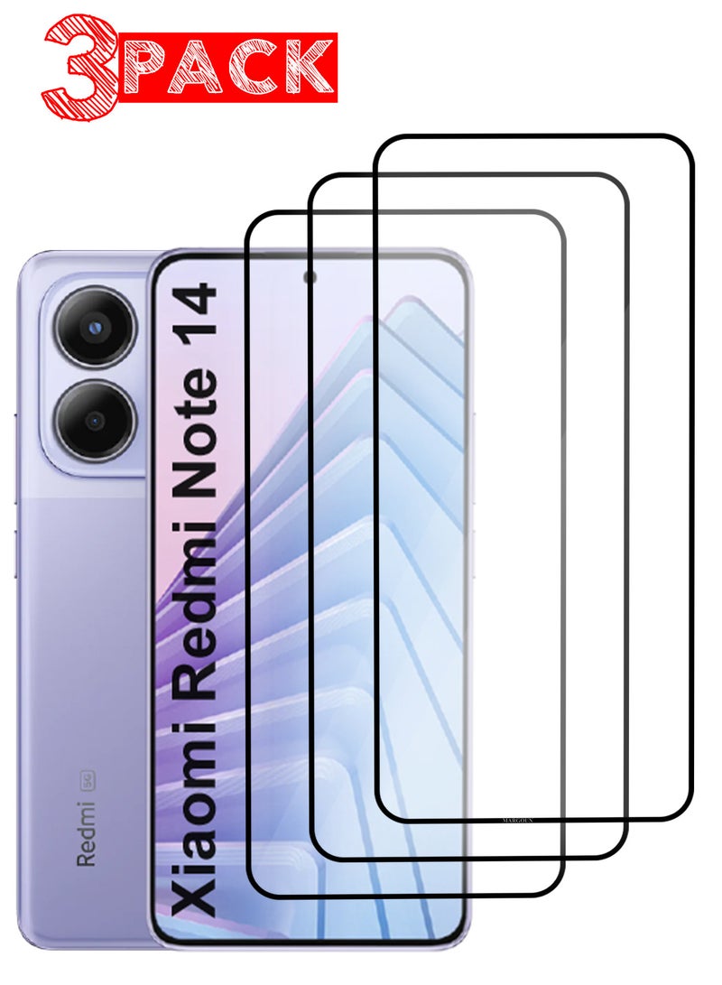 CATANES Xiaomi Redmi Note 14 3Packs Full Coverage Screen Protector Ultra HD Scratch Resistant Bubble-Free - Image 1