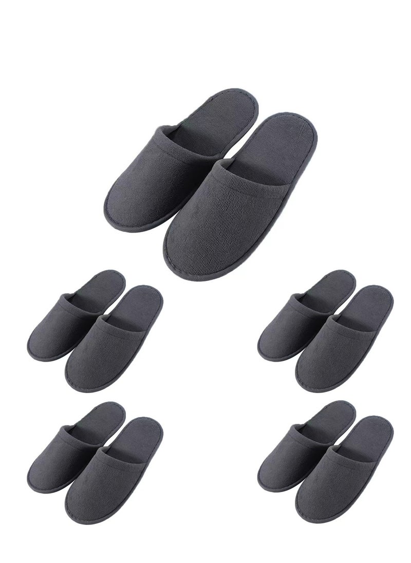 LYNLYN Disposable Slippers, 5 Pairs Home Slippers for Family Spa Guests Hotels Office- Mixed Multi-Color Slippers Home Party, Housewarming for Spa/Party/Guest,/Hotel/Travel  - Image 1