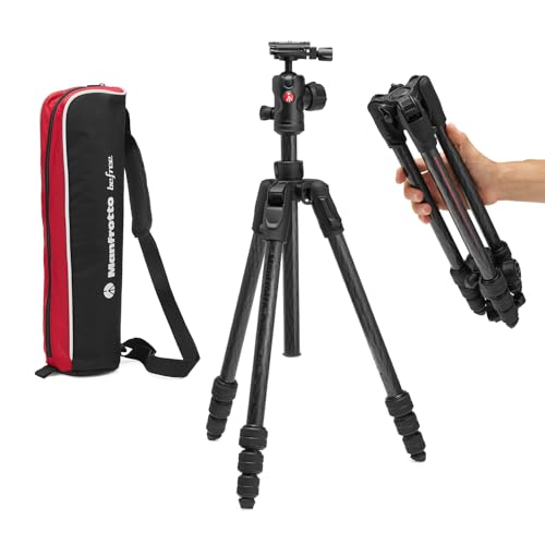 Manfrotto Befree Advanced AS Camera Travel Tripod Kit Twist Lock Compatible with ArcaSwiss Portable and Compact Ball Head Carbon Tripod for DSLR Mirrorless Camera Accessories - Image 1