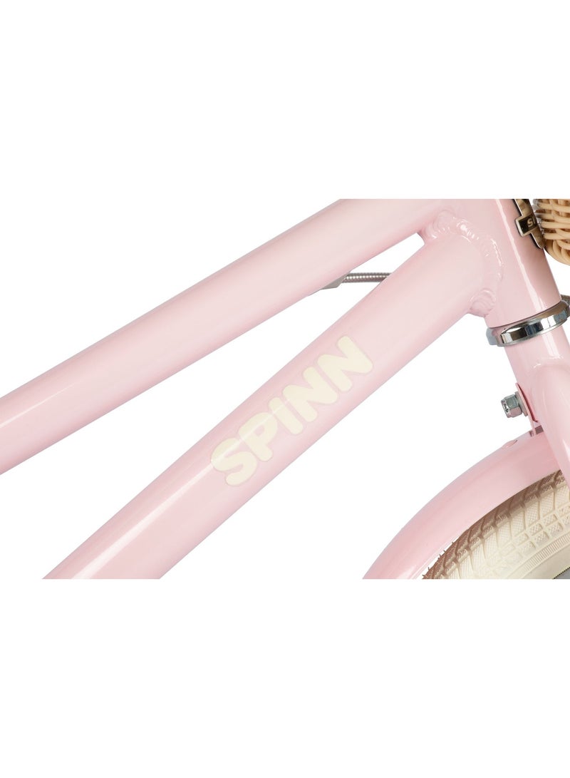 SPINN Pixie 1 Kids Bike 16" Soft Pink | Girls Bicycle Ages 3-6 | Aluminium Frame | Training Wheels & Basket Included | UAE - Image 4