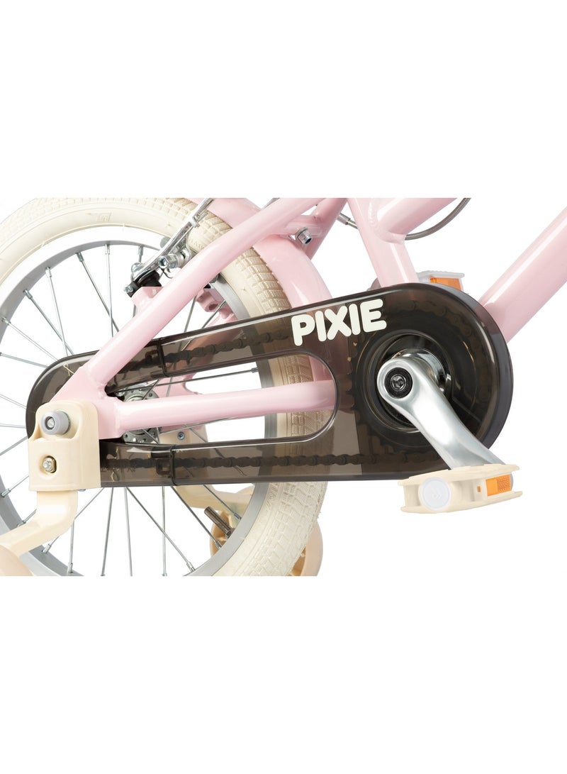 SPINN Pixie 1 Kids Bike 16" Soft Pink | Girls Bicycle Ages 3-6 | Aluminium Frame | Training Wheels & Basket Included | UAE - Image 5