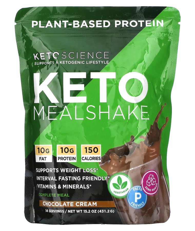 Keto Science Keto Mealshake Chocolate Cream 15.2 oz (431.2 g)