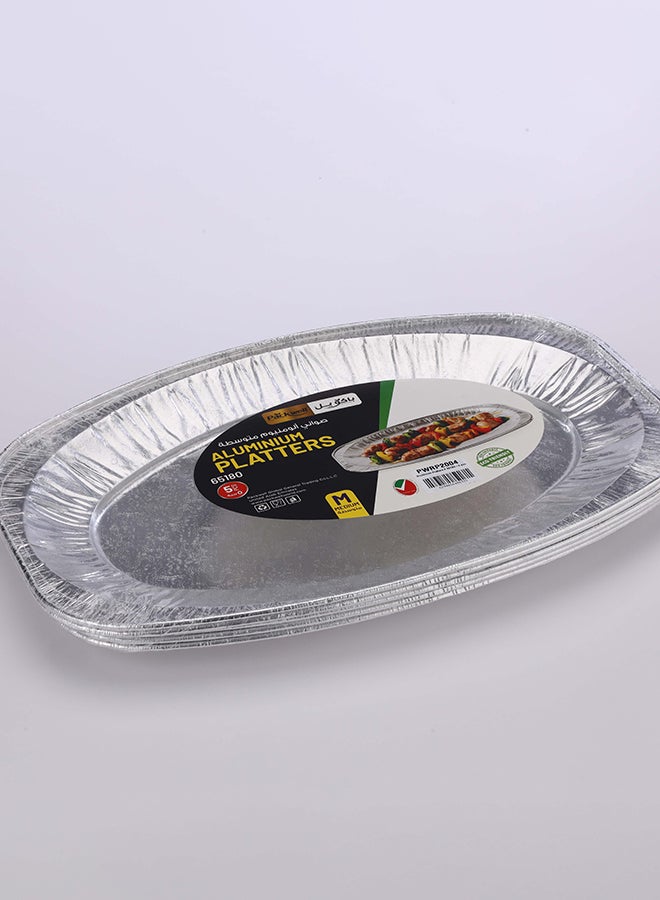 صواني باكويل الألمنيوم متوسطة 5 قطع كومبو