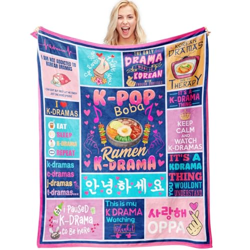 rioa Korean Drama Blanket for KDrama Fans Soft Fleece Throw Korean TV Show Gifts Birthday Gifts for Women and Girls 60 x 50 - Image 1