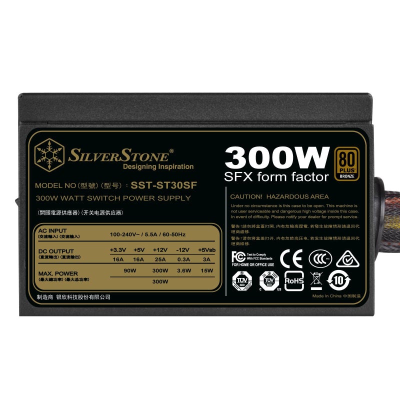 SilverStone Technology Silverstone ST30SF V2 80 Plus Bronze 300W SFX Power Supply, SST-ST30SF V2 - Image 2