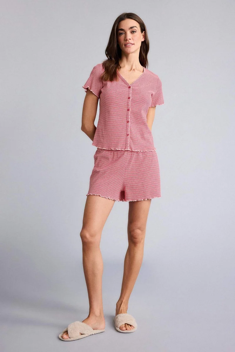 ديفاكتو Regular Fit Short Sleeve 2 Piece Set