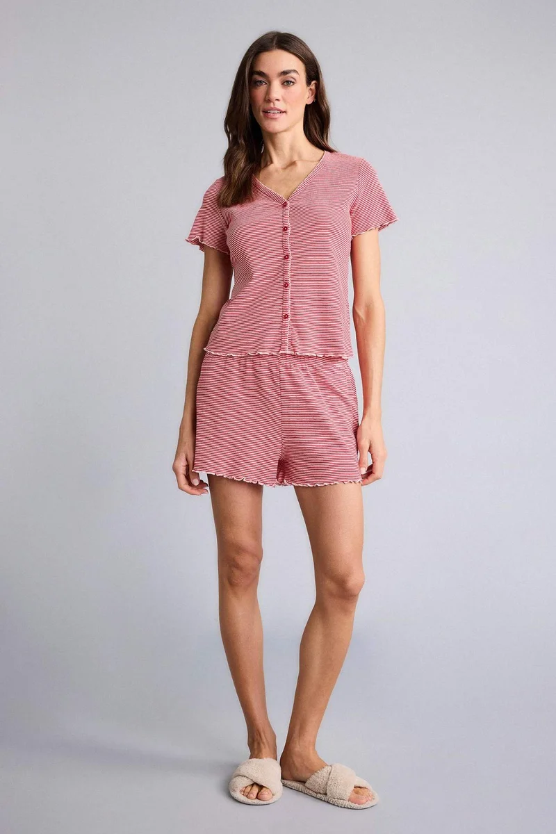 ديفاكتو Regular Fit Short Sleeve 2 Piece Set