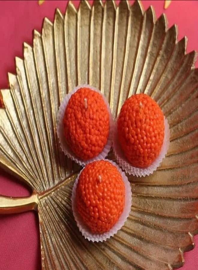 Bumbleberry Motichoor Ladoo Candle | 100% Soy Wax | Hand Poured | Decorative Scented Candle | Festive Gifting | 30gm Each | (Pack of 3) - Image 2