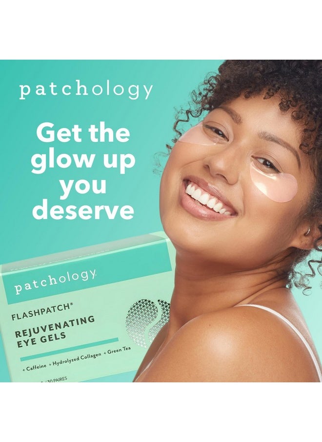 Patchology Patchology Rejuvenating Under Eye Gels - Hydrating Eye Mask w/Caffeine, Hydrolyzed Collagen & Centella Asiatica- Under Eye Patches For Dark Circles - Minimize Puffiness & Wrinkle Reducer - 30 Pairs  - Image 2