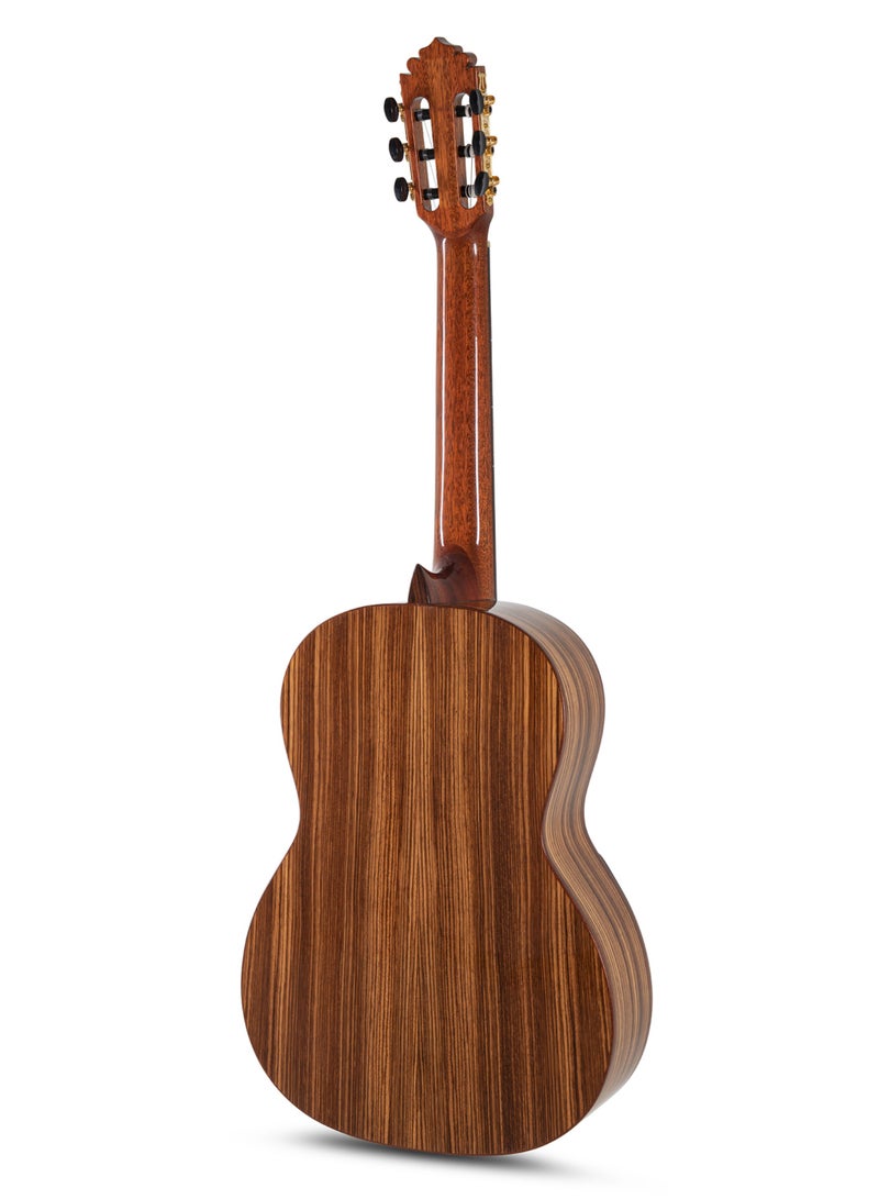 Manuel Rodríguez ACADEMIA Classical Guitar AC40-C 4/4 – Solid Cedar Top & Zebrano Back – High Gloss European Build with GEWA Armrest - Image 2
