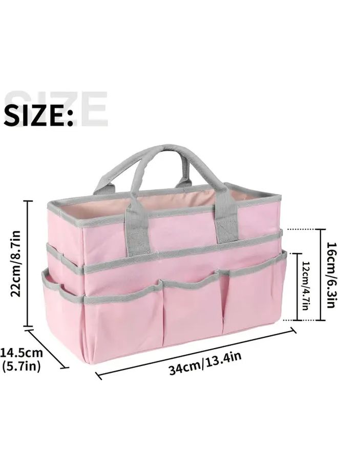 Large Capacity Pink Multi Purpose Organizer Bag With Handles - Image 3