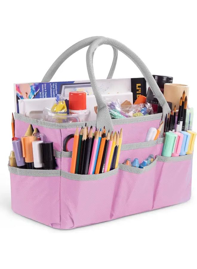 Large Capacity Pink Multi Purpose Organizer Bag With Handles - Image 5