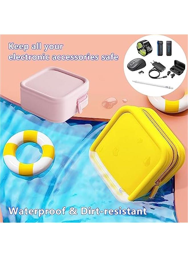 BWSJ Waterproof Square Cosmetic Case Travel Toiletry Bag for Women Girls Jewelry Accessories Organizer Makeup Pouch Tool Cover - Image 4