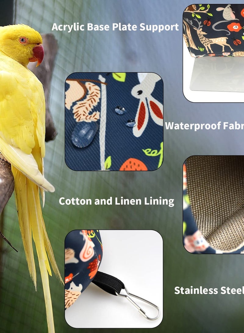Excefore Cozy Parrot Hammock Bed, Winter Hanging Bird Nest for Parakeets, Soft and Warm Polyester Fabric, Washable and Durable, Provides a Comfy Hideway for Your Feathered Friends, S - Image 4
