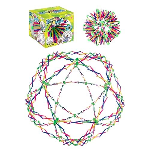 The Orb Factory ORB Curiosities Hoberman Sphere EXTREME ExpandABall  Rainbow  Triples In Size and Expands To 3 Feet  Huge Expandable Fidget Sphere Breathing Ball Toy  Breath Exercises Play For Kids and Adults - Image 5