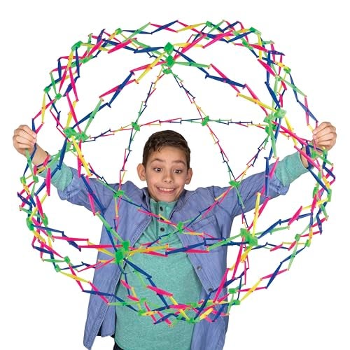 The Orb Factory ORB Curiosities Hoberman Sphere EXTREME ExpandABall  Rainbow  Triples In Size and Expands To 3 Feet  Huge Expandable Fidget Sphere Breathing Ball Toy  Breath Exercises Play For Kids and Adults - Image 1