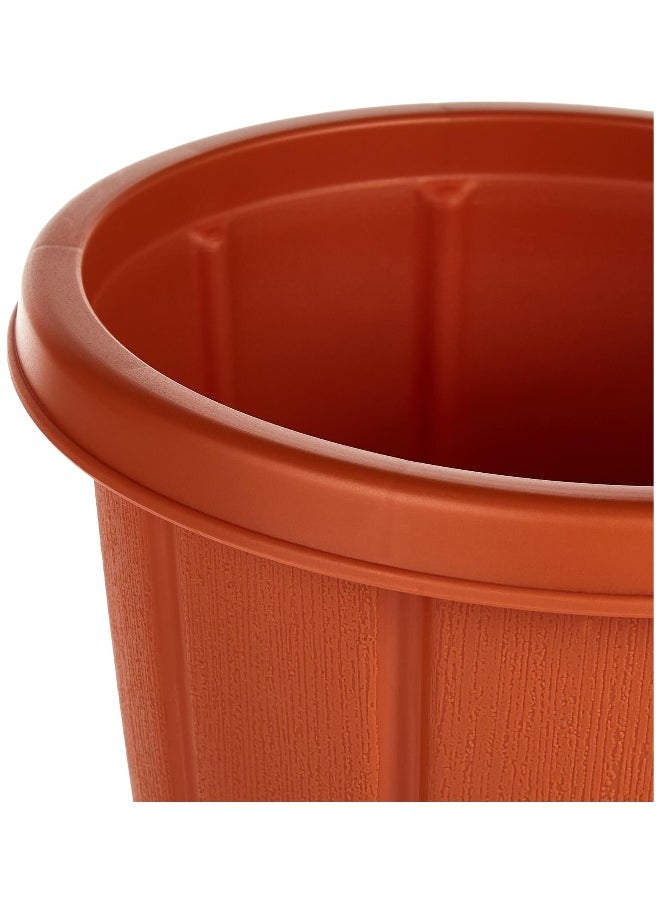 Cosmoplast 10" Cedargrain Planter Set of 6 with Tray  - Image 2