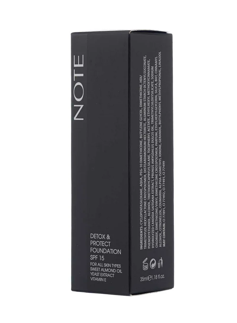 Note Note Detox And Protect Foundation 05 Pump - Honey Beige