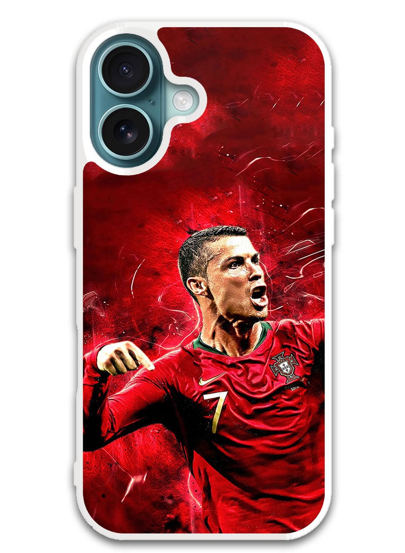 Theodor Protective Case Cover For APPLE IPHONE 16 Cristiano Ronaldo (2) (White Bumper) - Image 1