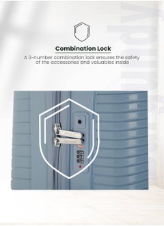 VIPTOUR Trolley Luggage 3 Pieces Set PP Hard Side Bag 360 Degree Spinner Wheels Trolley Luggage Set with TSA Lock  - Image 5