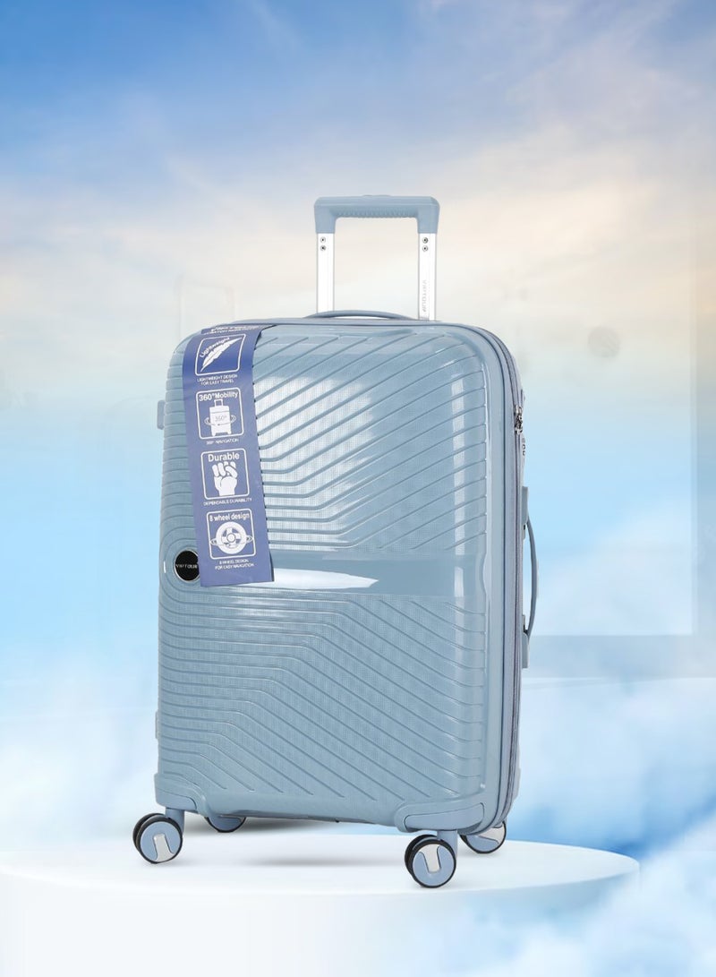 فيبتور طقم حقائب سفر بعجلات 3 قطع PP حقيبة جانبية صلبة بعجلات دوارة 360 درجة مع قفل TSA - Image 2