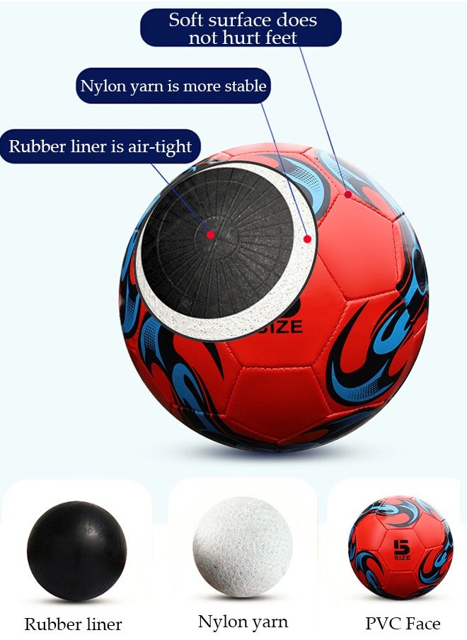 DUNISO Soccer Ball Size 5 High Quality Football For Training Playing Waterproof And Wear Resistant Football For Official Matches With Air Pump Net Bag And Ball Needles Indoor Outdoor Game Soccer Ball  - Image 3