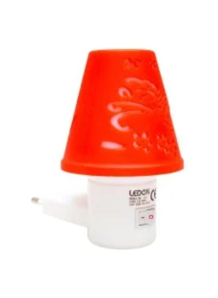 وناسة  اضاءة شكل أباجورة لون احمر