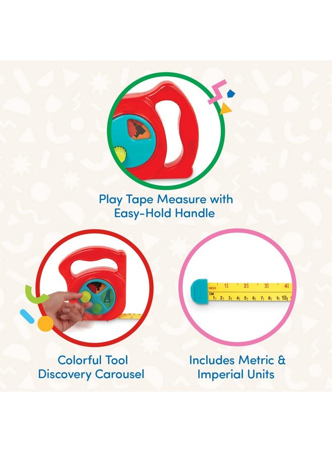 BATTAT Battat - Toy Measuring Tape - Working Reel & Easy-Hold Handle - Tool Discovery Carousel - Metric & Imperial Units - 2 Years + - Big Tape Measure - Image 3