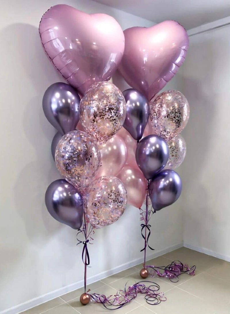 Premium Pink and Purple Balloon Kit For Birthday Parties - Image 1