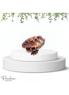 Parcelona French Fleur Medium 3.25" Wide Tortoise Shell Celluloid French Hair Claw Clips Jaw Fashion Durable And Styling Hair Accessories For Women Strong Hold No Slip Grip Made In France  - Image 5