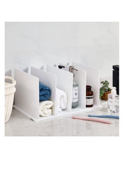 Excefore White Plastic Purse Handbag Organizer, for Closet Shelf Adjustable Handbag Storage Organizer, Cabinet and Bookshelf Organizer for Shirt, Sweater and Books, Detachable & Space Saving (2 Sets)  - Image 4