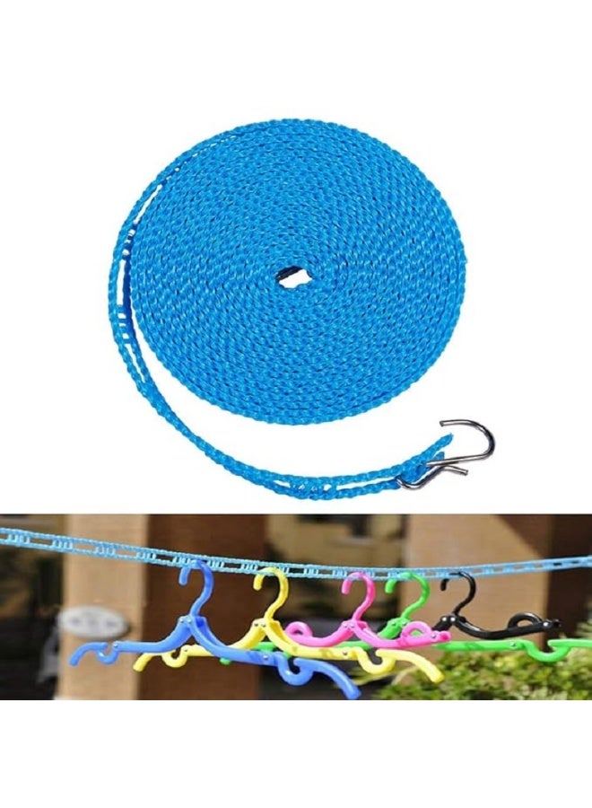 Windproof Clothesline - Non-Slip Nylon Clothesline, Portable Clothes Drying Rope for Laundry and Travel - Adjustable for Outdoor Camping (Multicolor) - Image 2