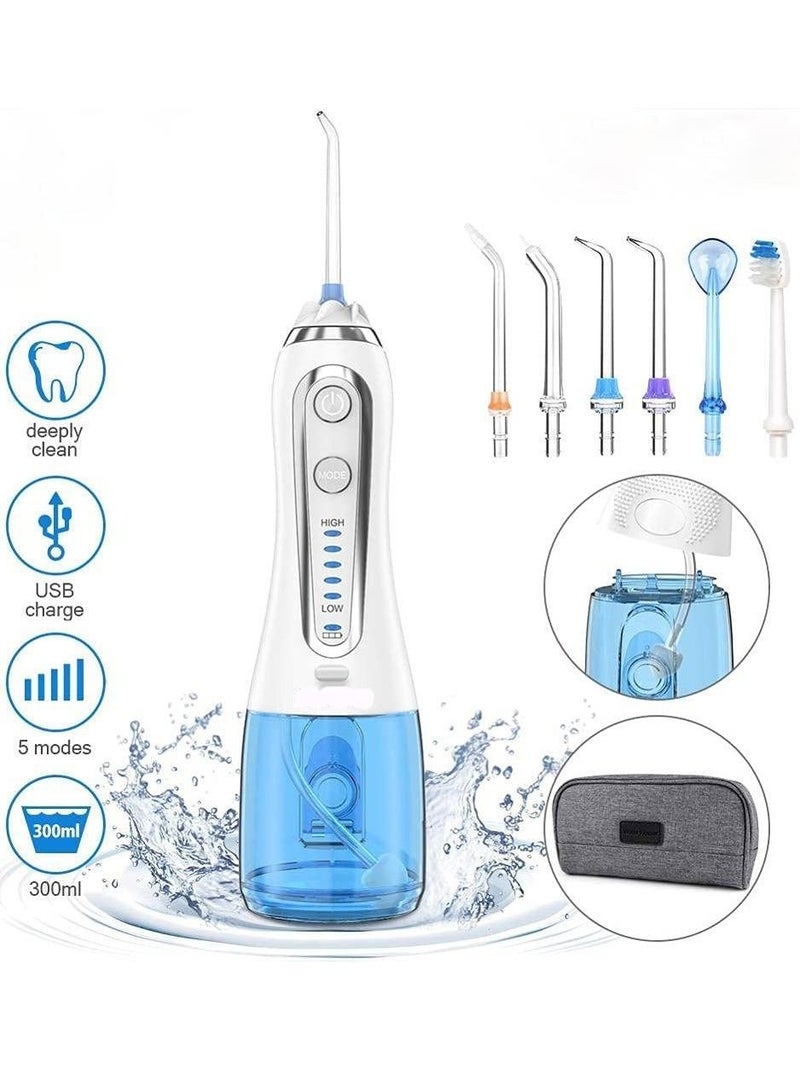 Generic Oral Irrigator Water Floss USB Rechargeable Irrigator portable Irrigator 300ml teeth Dental Water Flosser with Travel Bag - Image 2