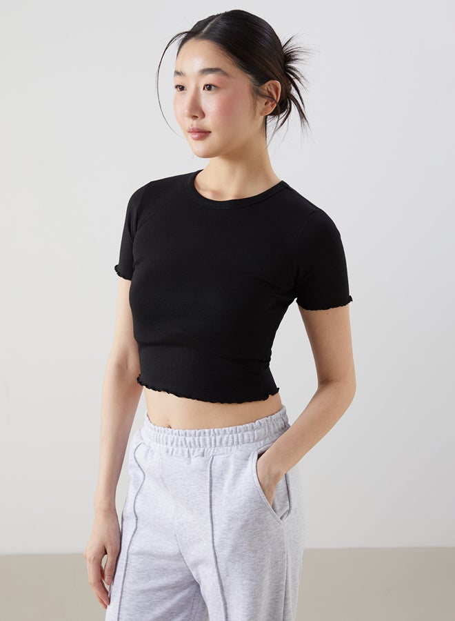 LC WAIKIKI Crew Neck Women's Crop  - Image 1