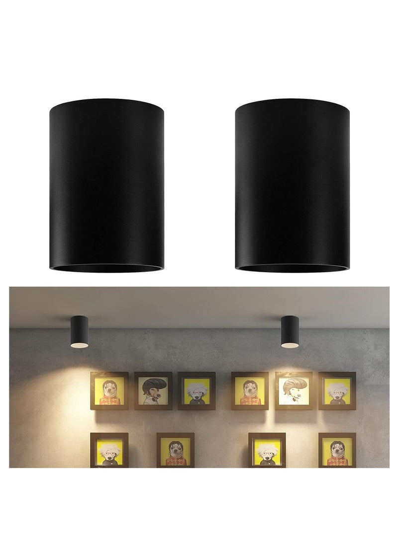 SUN SHINE Surface Mounted Ceiling Spotlight Ring Matt Black - Image 1