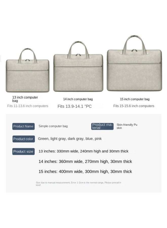 XIN-LONG Leather Shoulder Laptop Bag Large Capacity Portable Laptop Bag 14/15.6 Inch Printed Logo - Image 3