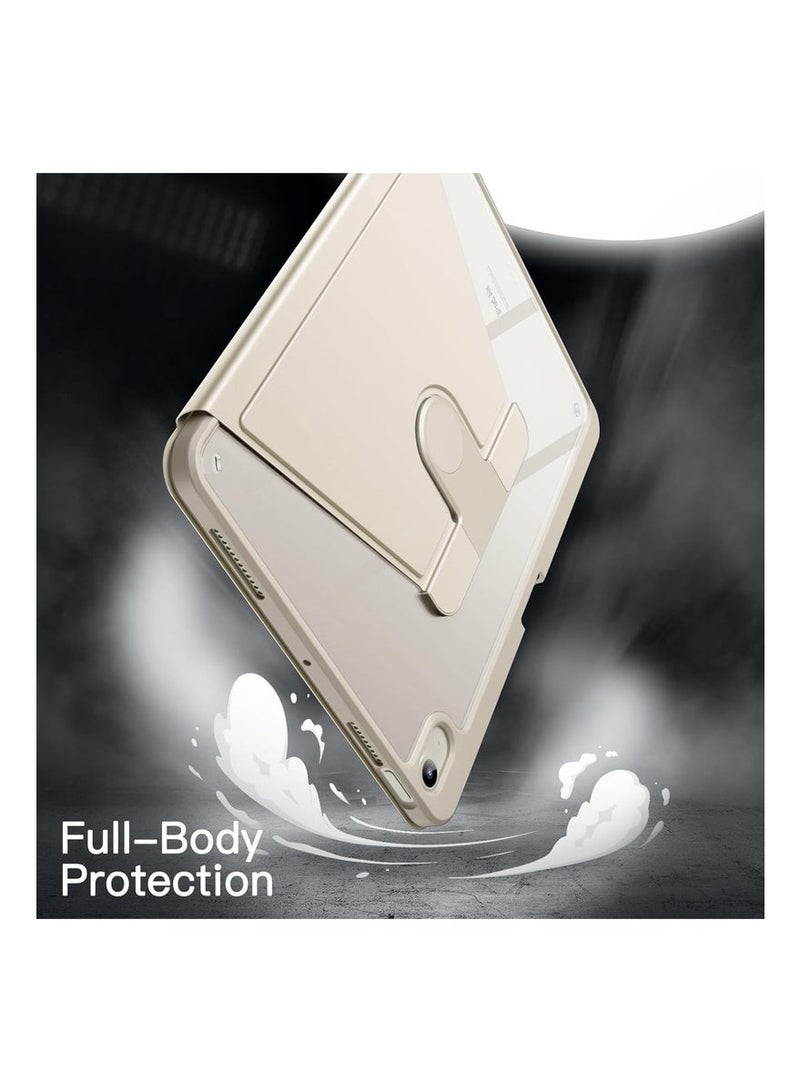 ليدين حافظة دوارة 2 في 1 لجهاز iPad Air 13 بوصة M3/M2 (2025/2024)، مع حامل قلم، وحامل واقٍ يدور 360 درجة، وغطاء خلفي شفاف، وخاصية الإيقاظ/السكون التلقائي مع زجاج مقسّى - Image 5