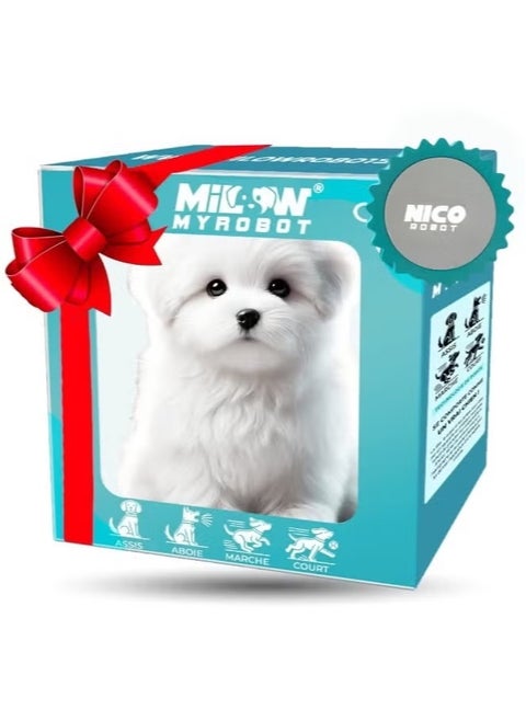 Nico the robot dog, Nico the robot puppy, an electronic interactive plush toy dog ​​that can sit, bark, walk and run.