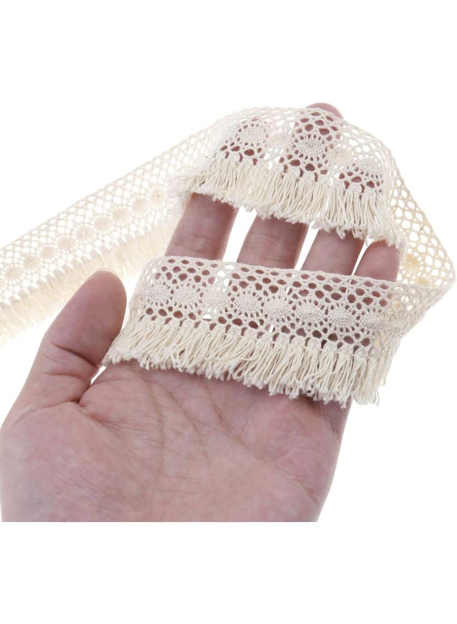 Cotton Fringe Tassel Trimming Beige Color 4cm Width 5m Legnth Vintage Chair Tablecloth Pillow Decoration Garment Accessory  - Image 5