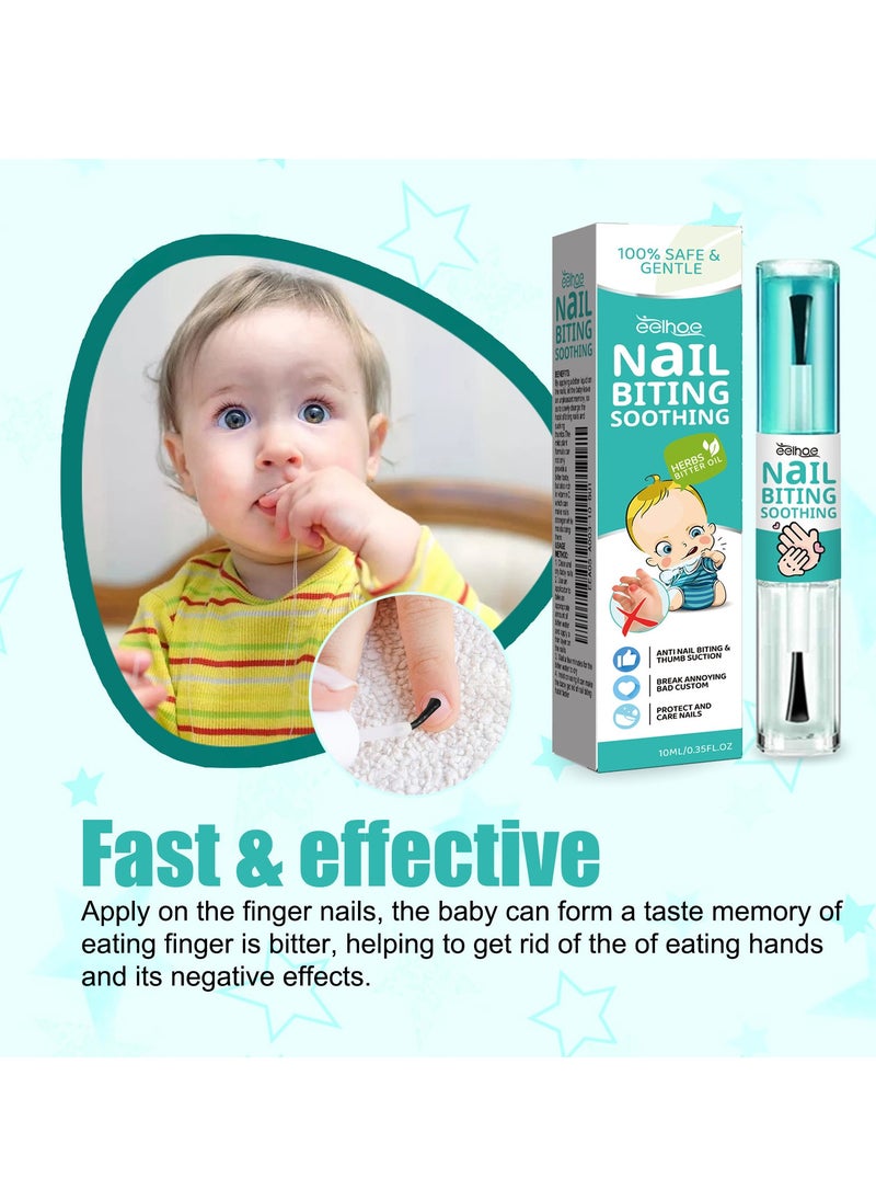 EELHOE - Nail Biting Soothing for Kids，100% Natural and Kids Safe Bitter Taste, No Bite Nail Polish for Stop Thumb Sucking（10ml） - Image 1