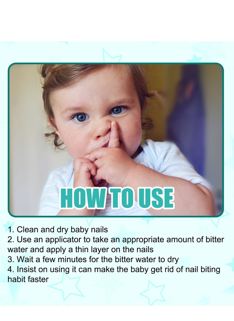 EELHOE - Nail Biting Soothing for Kids，100% Natural and Kids Safe Bitter Taste, No Bite Nail Polish for Stop Thumb Sucking（10ml） - Image 1