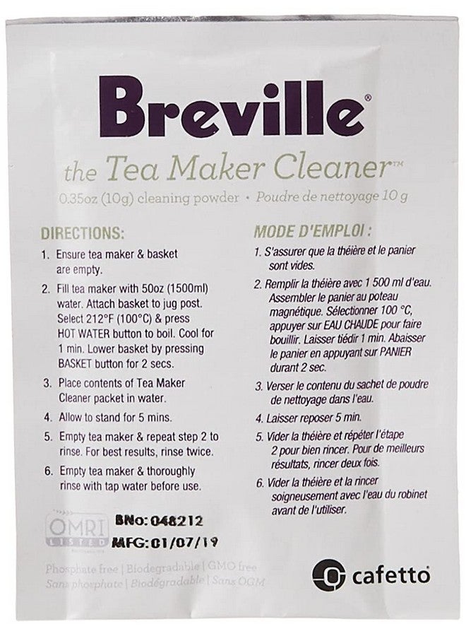 Breville بريفيل BTM100 منظف صانع الشاي العضوي، مسحوق تنظيف الغلاية، 4 عبوات - Image 2