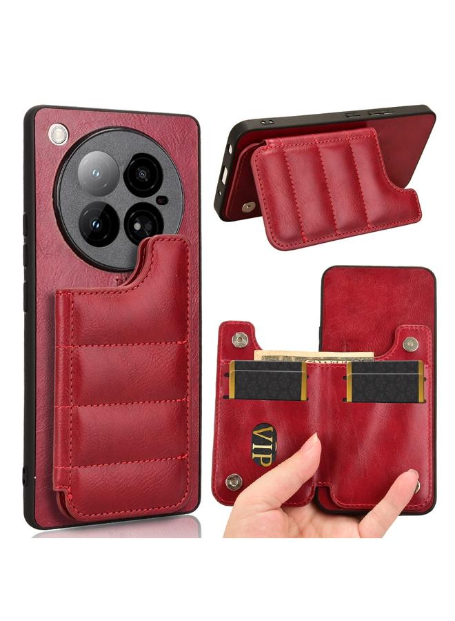 Zaboon Case For Infinix Zero 40 4G Cow Pattern Sewing Card Bag Phone Case - Image 1