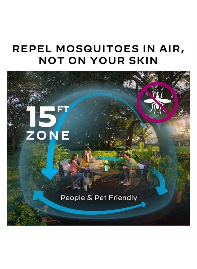 THERMACELL Patio Shield Mosquito Repeller, Blue; Highly Effective Mosquito Repellent for Patio; No Candles or Flames, DEET-Free, Scent-Free, Bug Spray Alternative; Includes 12-Hour Refill - Image 2