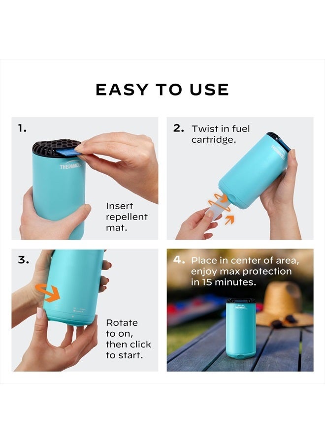 THERMACELL Patio Shield Mosquito Repeller, Blue; Highly Effective Mosquito Repellent for Patio; No Candles or Flames, DEET-Free, Scent-Free, Bug Spray Alternative; Includes 12-Hour Refill - Image 4