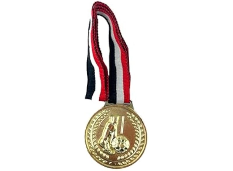Gold football medal from Sport Home, plastic - Image 2