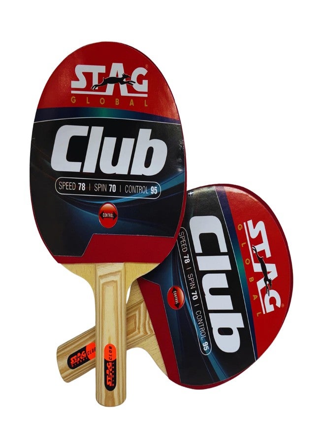 STAG GLOBAL Club Table Tennis Playset | Includes 2 TT Rackets & 3 Balls (White) | ITTF Aproved Rubber | Durable Grip & Smooth Spin | Indoor/Outdoor TT Set - Image 5
